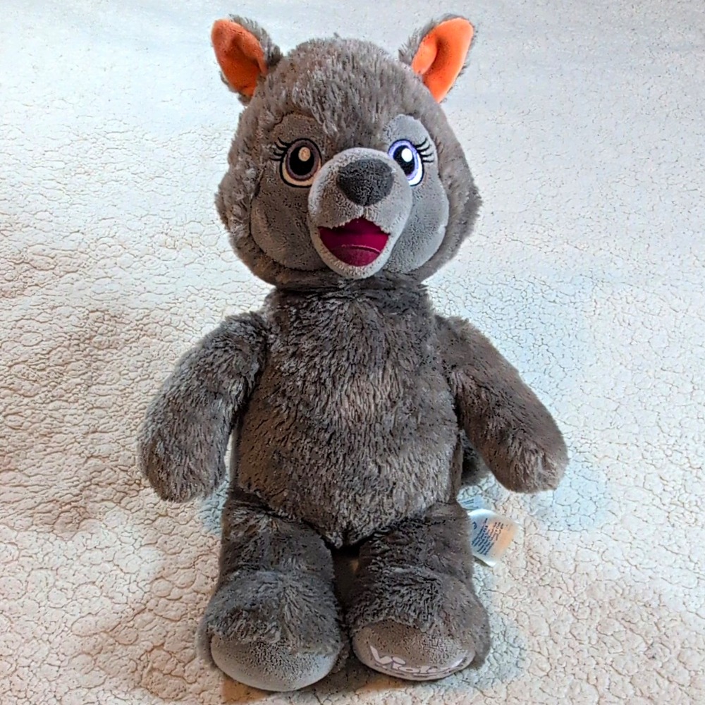 Build-A-Bear Workshop Violet the Wolf Gray Washable Plush Stuffed 14" 2014